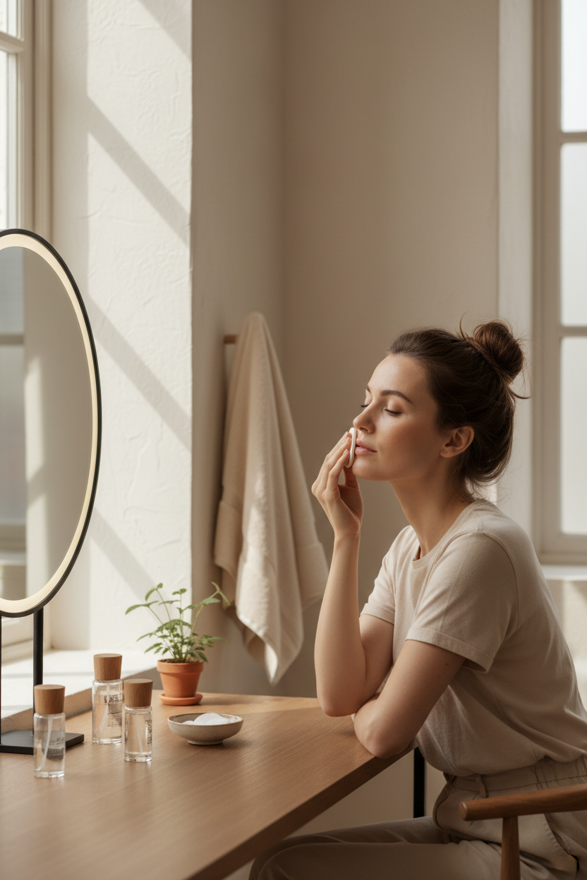 El maquillaje también puede cansar tu piel… aunque no lo notes ⚠️